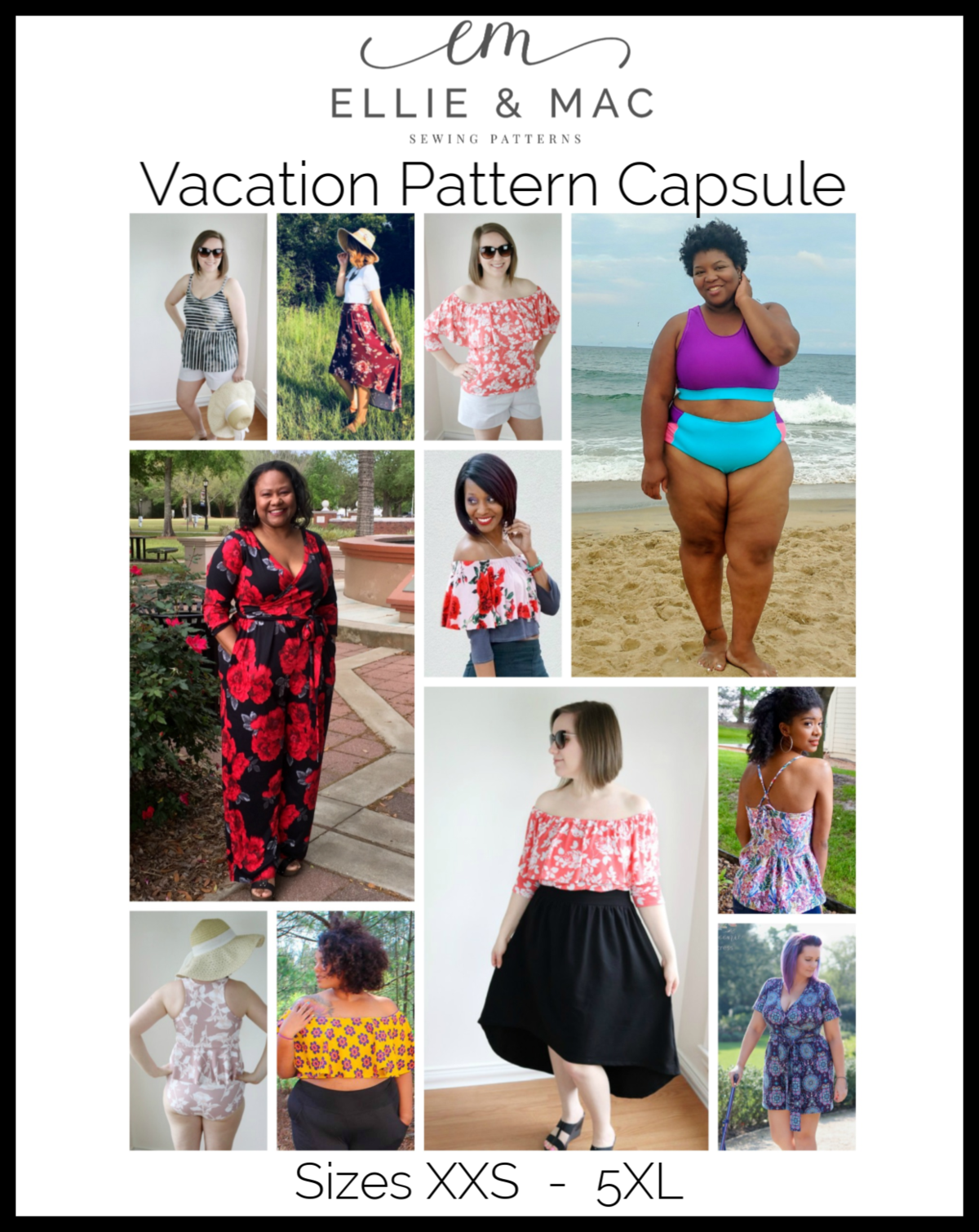 Extended size Ellie & Mac Vacation Pattern Bundle