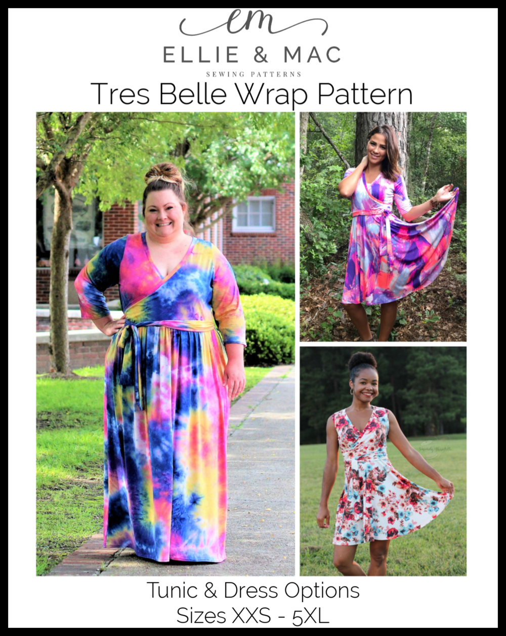 Ellie & Mac Tres Belle Wrap Top Sewing Pattern