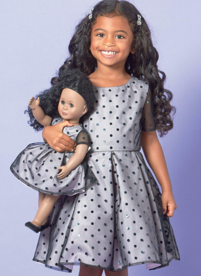 mccall childrens dress and matching doll dress