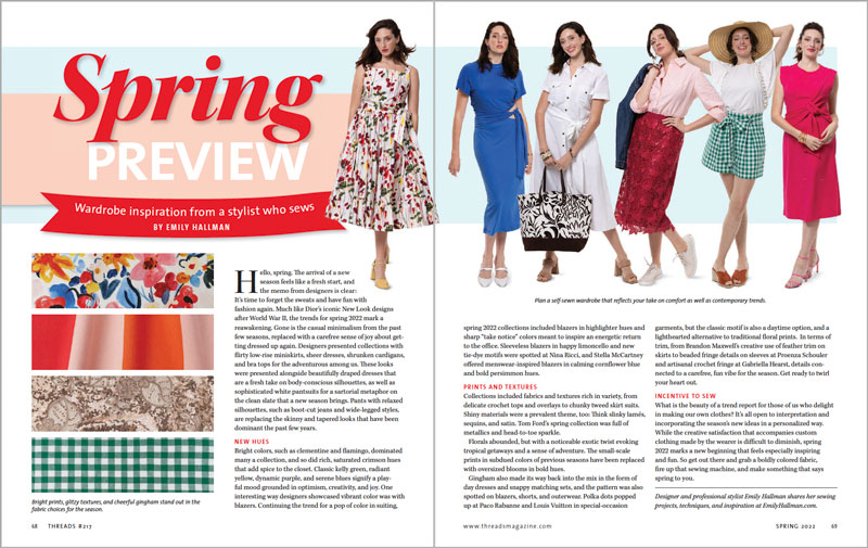 Spring 2022 Sewing Preview: A Stylist's Fabric and Pattern Picks