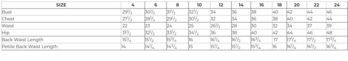 McCalls Size Chart