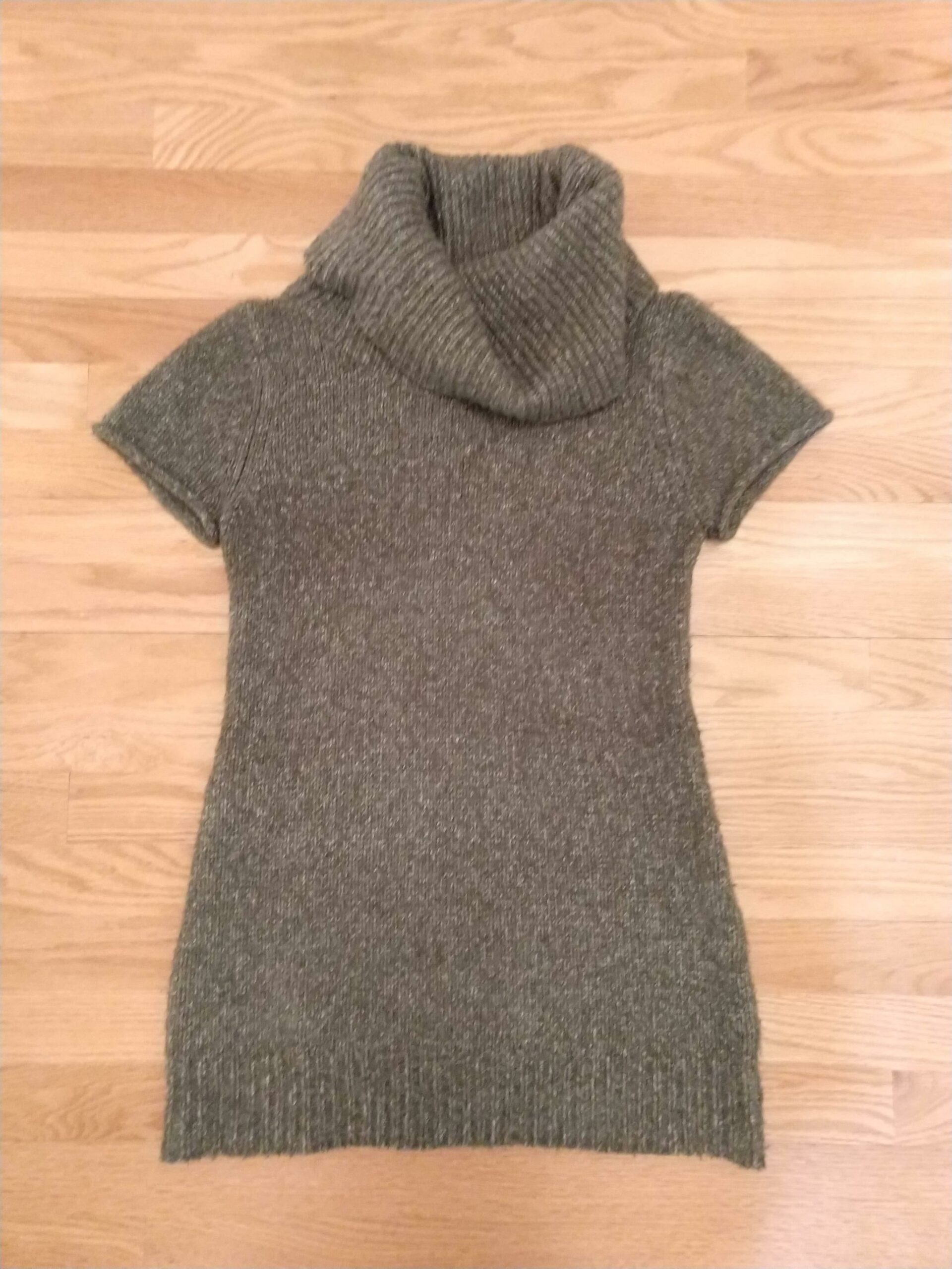 Olive green cowl-neck sweater