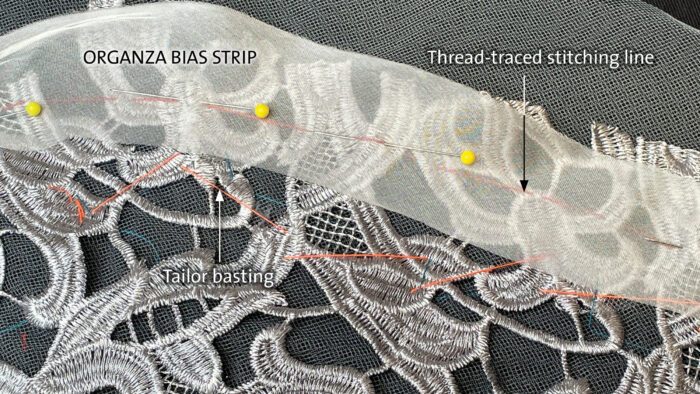 Stabilize Lace Edges Before Binding