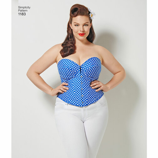 Trendy Long Corset Top Bustier Sizes 6-24 UK / Europe 32-50/ US Sizes 2 20  Sewing Pattern -  Canada