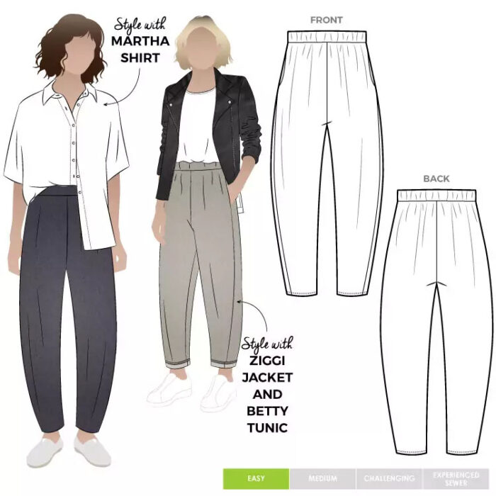 Elastic Waist Cuffed Crew Trousers Tutorial  Chalk and Notch