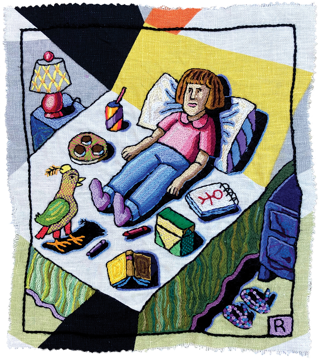 Cartoon Artist Roz Chast Draws Embroidered Tapestries - Threads