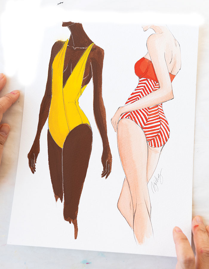 Sketch2Finish: Swimsuit Drawings Edition by Martha | MyBodyModel