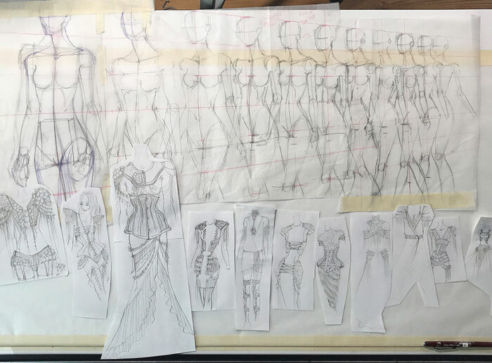 fully illustrated lineup of bodies and designs