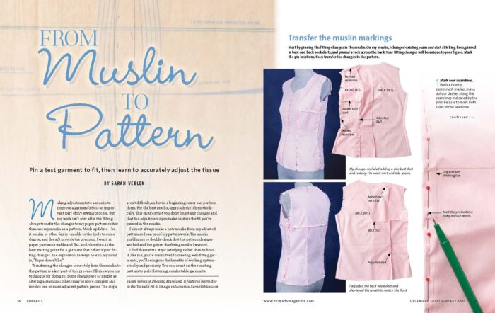 Muslin to Pattern by Sarah Veblen