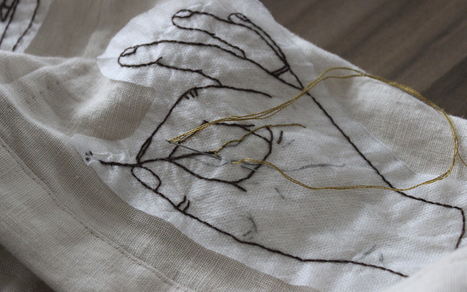 Hand Embroidering a T-shirt - The Inspired Sewist