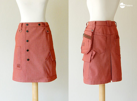 Waffle Patterns Utility Skirt