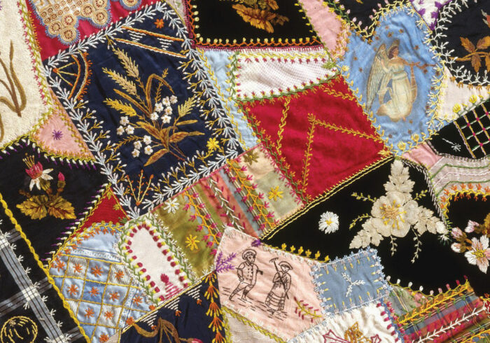 upclose of quilt patterns