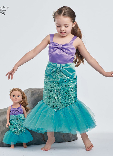 Mermaid Halloween costume from Simplicity