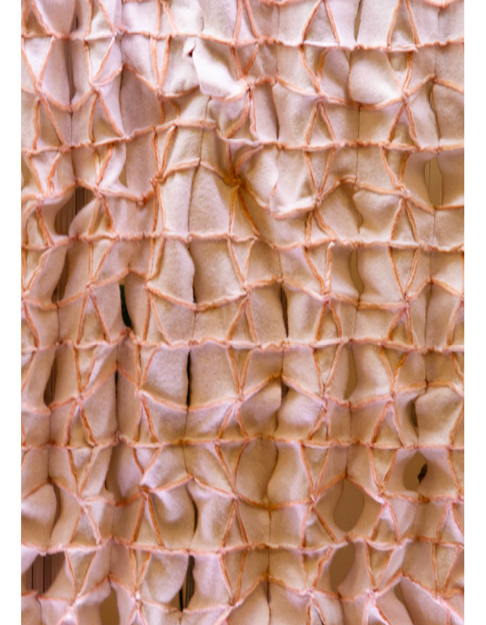 closeup of self-reporting Textile Mirror