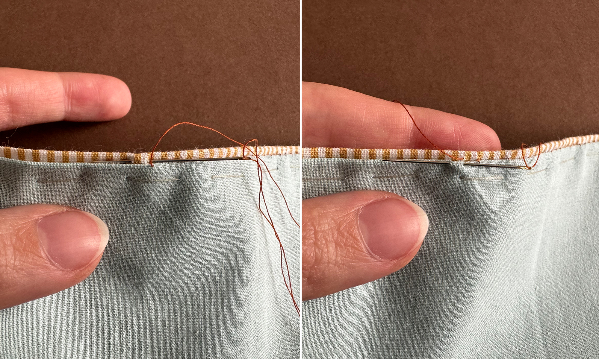 Angular Stitching Hand-Sew Collars and Facings for Extra Neat, Sharp Results - Threads