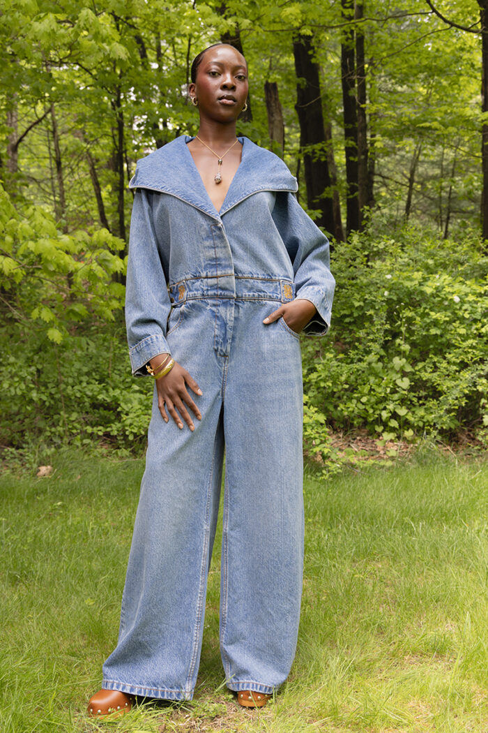 Workwear jumpsuit by Janessa Cajudoy