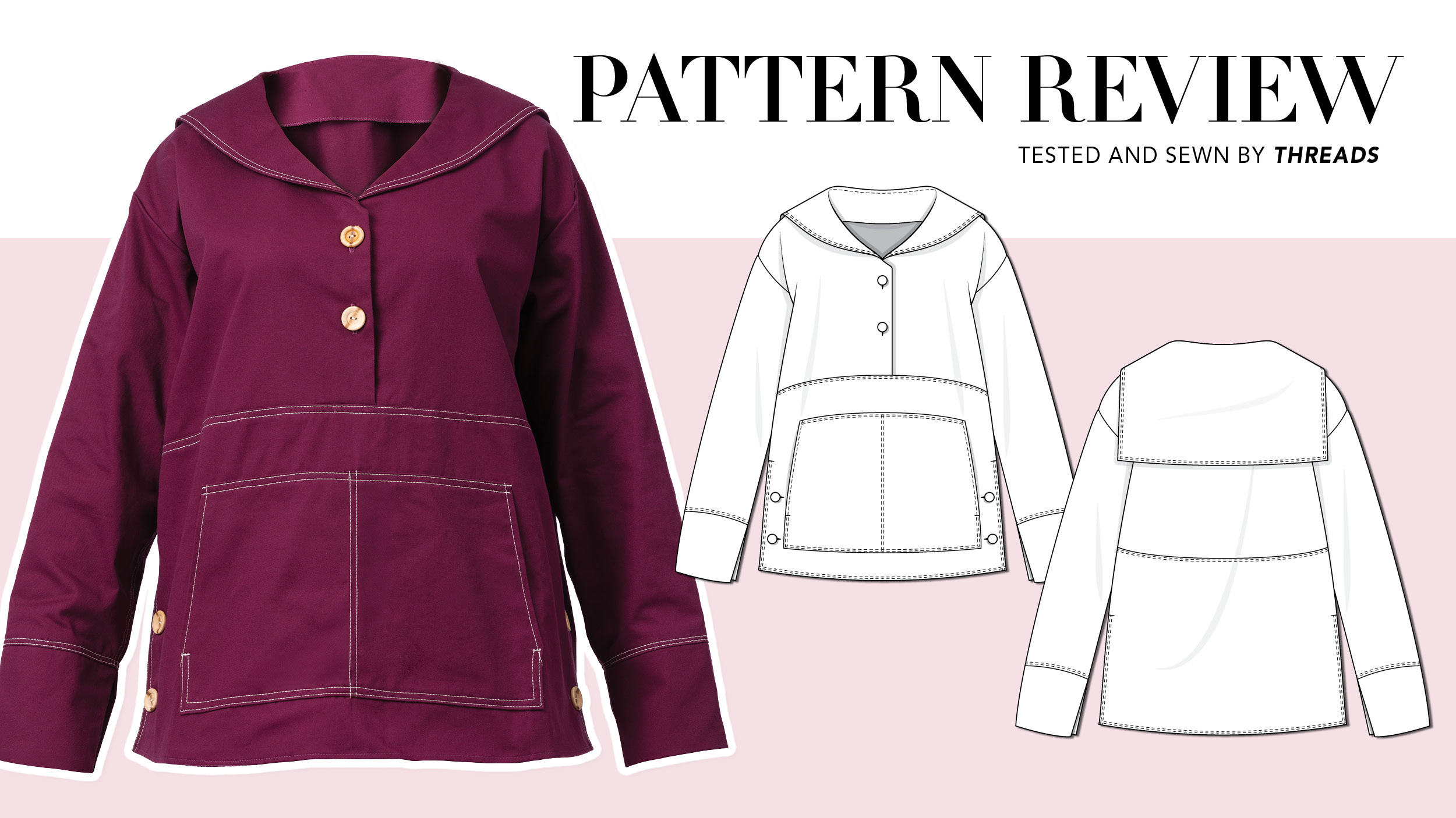 Pattern Review: Matchy Matchy Sewing Club, On Deck Popover - Threads