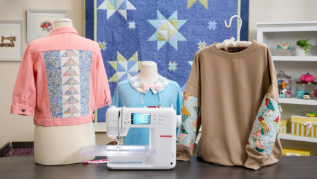 Patchwork wearables tops and Bernina 335 sewing machine