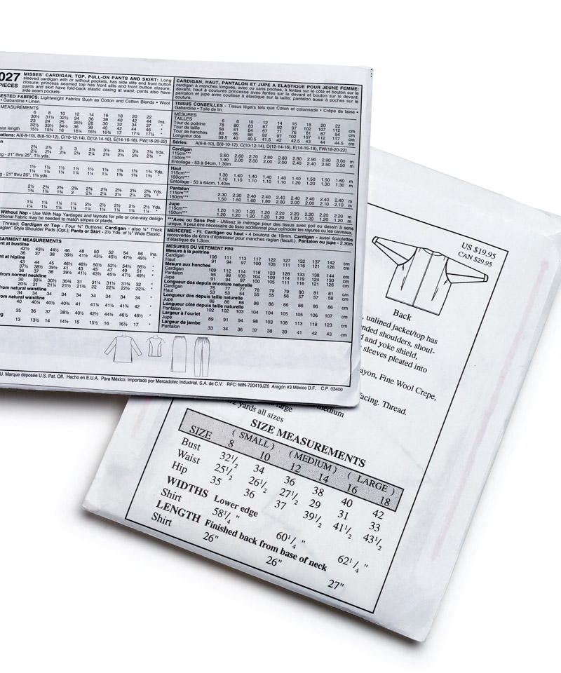 The Sewing Pattern Tutorials: 2. sizing charts and fitted measurements -  The Fold Line